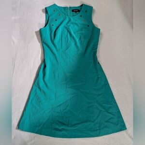 Nine West A-line Dress, Size 4, Sea Green Color, Sleeveless, Studded & Lined